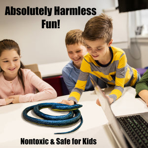 The FunFamz Original Fake Snake Toy Pack - Realistic Rubber Snakes & Plastic Snake Prank Toy