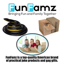 Load image into Gallery viewer, The FunFamz Original Fake Snake Toy Pack - Realistic Rubber Snakes &amp; Plastic Snake Prank Toy
